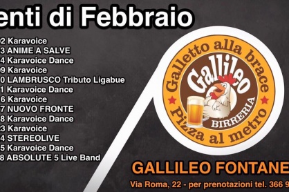 Il programma di febbraio al Gallileo di Fontanelle